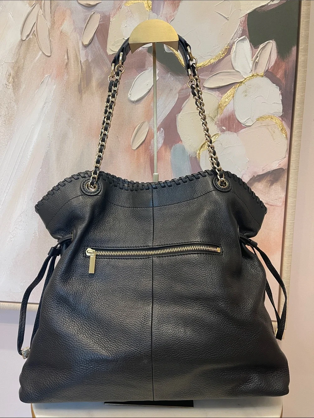 Tory Burch Black Marion Slouchy Tote